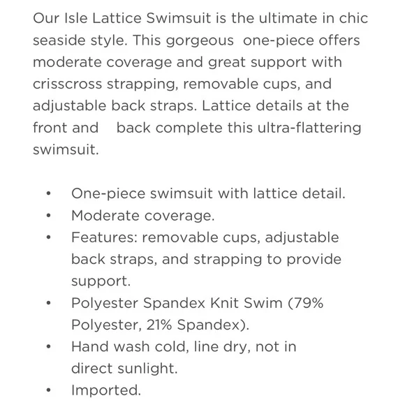 Lilly Pulitzer Isle Lattice One-Piece Swimsuit - Picture 6 of 9